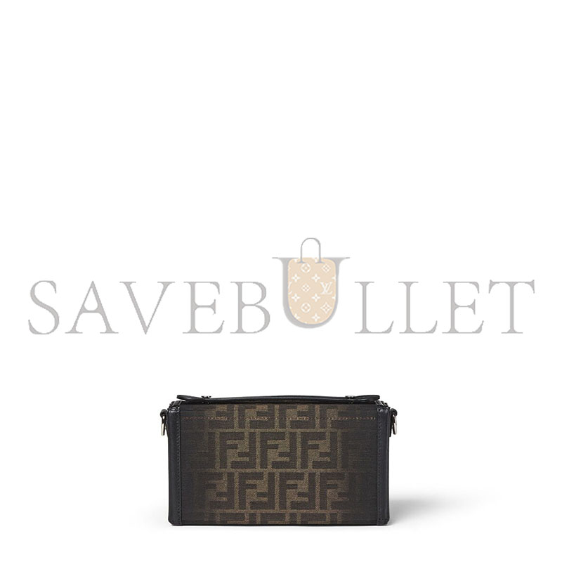 FENDI BAGUETTE SOFT TRUNK BROWN FF FABRIC BAG 7VA565APD8F0L3T (21.5*13*6.5cm)